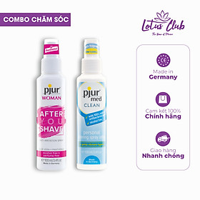 Combo Chất bôi trơn chăm sóc pjur After You shave & pjur Med Clean Spray