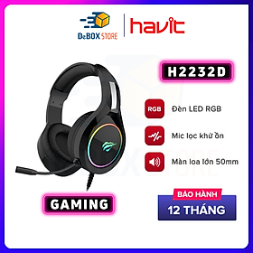 Mua Tai Nghe Gaming Headphone Havit H2232D  Driver 50mm  LED RGB  Tương Thích Với PC/ PS4/ XBOX/ Điện Thoại/ Máy Tính Bảng - Hàng Chính Hãng