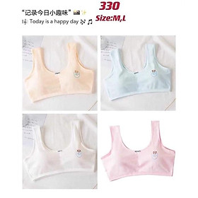 Hình ảnh áo bra học sinh cotton trơn mềm