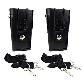 2x Hard PU Leather Carrying Holder Case Shoulder Strap for Two Way 