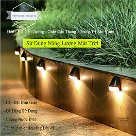 Đèn LED Gắn Tường - Chân Cầu Thang - Trang Trí Sân Vườn - Chiếu Sáng Lối Đi - Sử Dụng Năng Lượng Mặt Trời HC-35