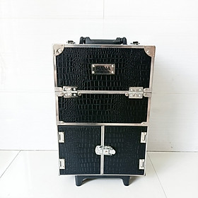 Hàng cao cấp viền khung –Cốp vali mini Hana đựng dụng cụ trang điểm, make up, phun xăm, nối mi chuyên nghiệp size 30x22x44 cm