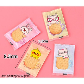 100 Túi bánh quy hàn miệng, Túi đựng bánh quy 5.5cm x 8.5cm, 7cm x 10cm ZEN SHOP