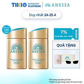 Bộ đôi Kem chống nắng dạng sữa dưỡng da kiềm dầu bảo vệ hoàn hảo (Anessa Gold Milk 60ml x2)