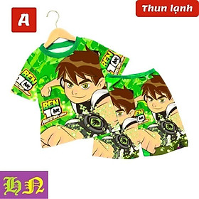 Bộ quần áo bé trai hình Ben 10 từ 10-55kg - Vải thun lạnh - HNStore115