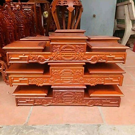 Mua Tam Cấp Gỗ Hương(100%) cao cấp để bát hương  tượng sơn pu bóng  tam sơn gỗ hương