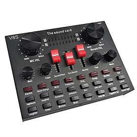 V8S Live Streaming Sound Adapter Phone Laptop Microphone Multi-Function High Sound Quality Intelligent Compatibility
