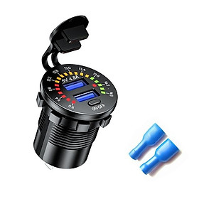 12V 24V QC 3.0 Dual USB Car Sạc không thấm nước 36W USB FASTLE
