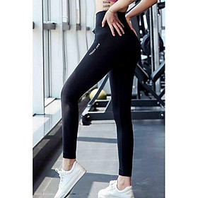 Gym, Yoga, Aerobic Nữ Dáng Dài Chất Liệu Vải Dệt Kim Co Giãn, Cạp Cao Thấm Mồ Hôi Tốt