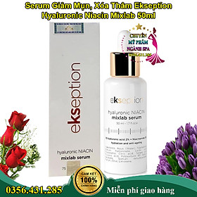 Serum giảm mụn, xóa thâm Ekseption HYALURONIC NIACIN MIXLAB SERUM - 50ml duy trì độ ẩm cho làn da, giúp làm sáng da và mịn da