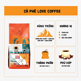 Cà Phê Gu Nguyên Chất - Love Coffee - 500g - Phương Vy Coffee