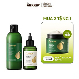 SPECIAL COMBO gội bưởi + nước dưỡng tóc tinh dầu bưởi tặng Kem ủ tóc bưởi Cocoon giảm gãy rụng và làm mềm tóc 200ml