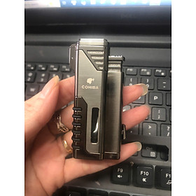 Vỏ hộp quẹt bật lửa khò 4 tia kèm đục, có ô quan sát dung lượng ga COB-002