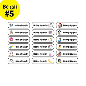 Set 100c sticker in tên bé - có đủ mẫu cho bé trai, bé gái (Mẫu mới 2024)