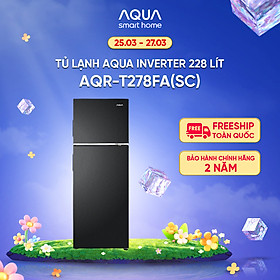Mua Freeship toàn quốc - Tủ lạnh ngăn đông trên Aqua Twin Inverter 228L AQR-T278FA(SC) - Bảo hành 2 năm - Hàng chính hãng