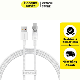 Cáp sạc nhanh USB to Type-C tự ngắt 100W Baseus Explorer Series Fast Charging Cable with Smart Temperature Control ( CATS ) -Hàng chính hãng