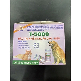 1 lọ 10ml T-500 tiêu chảy trên chó mèo