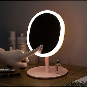 Gương trang điểm để bàn kèm đèn LED tiện dụng độc đáo