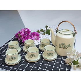Mua Bộ ấm tích sen xanh gốm Minh An Bát Tràng