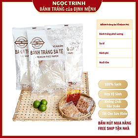 Bánh tráng sa tế hành phi (5 Túi) loại bánh tráng phơi sương bánh tráng Ngọc Trinh