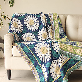 Mua Khăn Phủ Sofa Trang Trí Hoa Cúc Vintage Sang Trọng