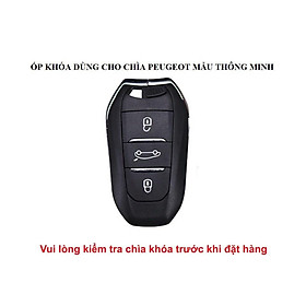Ốp khóa kim loại bảo vệ chìa khóa xe ô tô Peugoet 308 - 2008 -3008 - 4008 -5008