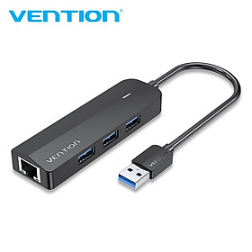 Chuyển đổi USB 3.0 to LAN + 3 port USB 3.0 Vention dài 15Cm CKBHB - Hàng chính hãng