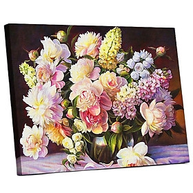 Mua Tranh sơn dầu số hóa tự tô đã căn khung 40x50cm- RA3284 lọ hồng phấn