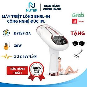 Máy triệt lông toàn thân IPL sở hữu công nghệ triệt lạnh độc quyền của Đức, làm dịu da, giảm mẩn đỏ và sưng tấy BHRL04