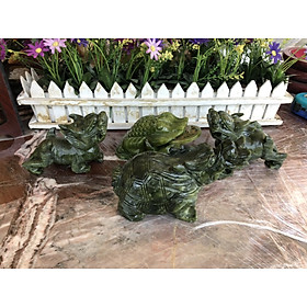 Mua Bộ combo Tỳ Hưu  Cóc Ba Chân  Cóc Ngậm Tiền  Thiềm Thừ và Long quy  rùa đầu rồng phong thủy chiêu nạp tài lộc đá ngọc Ấn Độ