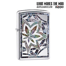 Bật Lửa Zippo 29727 – Zippo Fusion Leaf High Polish Chrome