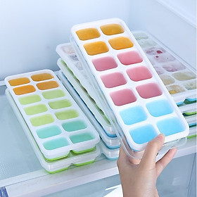 Mua Khay làm đá hình vuông nhựa sinicon dẻo bền  khuôn làm đá tủ lạnh  khay làm thạch rau câu