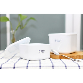 Mua Set 02 hộp đựng thực phẩm chữ nhật White Pack 600ml & 500ml  không sản sinh ra các hoạt chất gây hại trong quá trình sử dụng - nội địa Nhật Bản