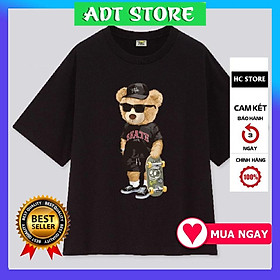 Áo Thun Tay Lỡ In Hình Gấu Skate King Nam Nữ From Rộng Unisex Vải Cotton độc đẹp giá rẻ