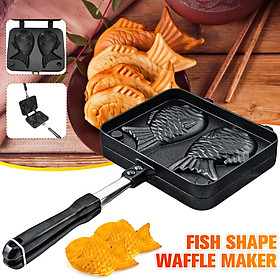 Mini Portable Non-Stick Fish Shape Waffle Maker DIY Waffle Pan Cake Baking Breakfast Machine