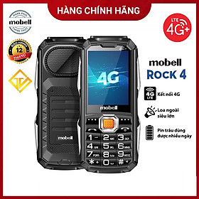 Điện thoại Mobell Rock 4 4G , Pin 3250mah , Loa Siêu lớn - Hàng chính hãng - BlackĐen