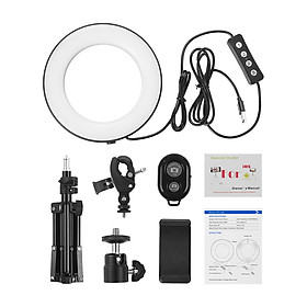 Đèn LED Tròn Chụp Ảnh Tự Sướng Cầm Tay Có Thể Điều Chỉnh Độ Sáng 3 Chế Độ Kèm Giá Đỡ 3 Chân (6 Inch) (3000-6000K)
