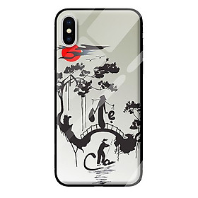 Ốp kính cường lực cho iPhone XS MAX thư pháp 1 - Hàng chính hãng