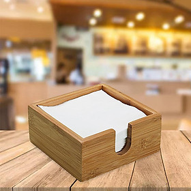 Tabletop Napkin Holder Wooden Storage Tissue Dispenser for Countertop