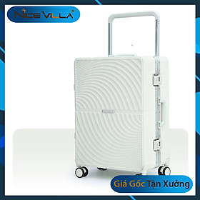 Vali Khung Nhôm Khóa Sập Vân Xoắn NiceVilla Cao Cấp Mẫu mới 2024 Size 20 inch & 25 inch