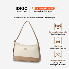 Túi da đeo vai nữ dáng chữ nhật phối màu IDIGO FB2-2001-00
