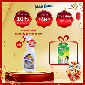 Combo 03 chai Nước Tẩy Đa Năng Mao Bao 600ml
