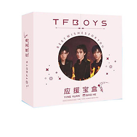 Hộp quà tặng viền tròn TFboys có poster postcard bookmark banner huy hiệu