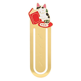 Bookmark Kim Loại Mèo Lười Đọc Sách