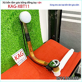 Mua Xả bồn tắm góc KAG-XBT11 -Đồng  Bộ xả vặn bồn tắm nằm bằng thau siêu bền dùng cho bồn góc 90cm-1 2m-1 5m-1-6m