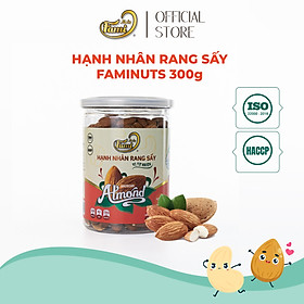 Hạt Hạnh Nhân Rang Sấy Nguyên Vị Fami Nuts Hũ Nắp Nhôm 300g - Hạt Nhập Khẩu