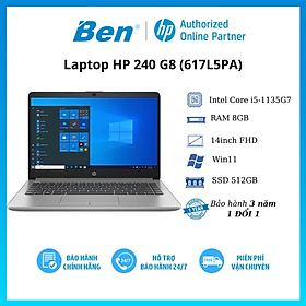 Laptop HP 240 G8 617L5PA i5-1135G7 | 8GB | 512GB | Intel Iris Xe Graphics | 14' FHD |Hàng chính hãng