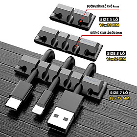 Mua Kẹp Giữ Dây Sạc Silicone Cố Định Chống Rối Dây Điện Hamart Keo Acrylic Siêu Dính Tường Tiện lợi