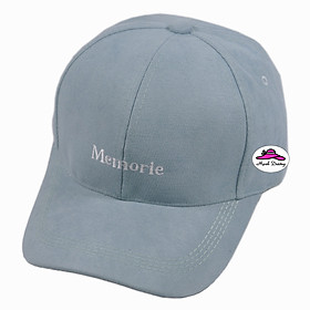 Nón nhung Ulzzang thêu chữ Memorie, chất liệu vải nhung mềm mại, hợp thời trang - Hạnh Dương