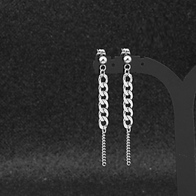 Đôi bông tai nam nữ mắt số tám thả xuông